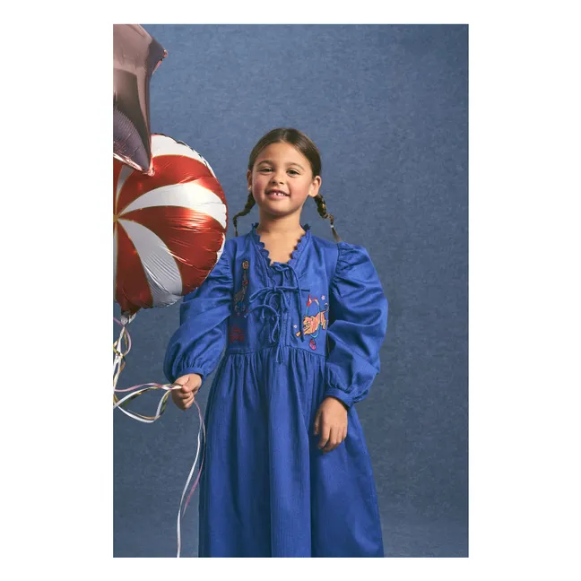 Vestido Circus de algodón orgánico | Azul