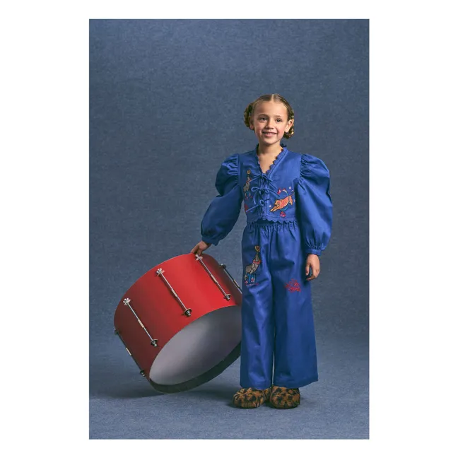 Circus organic cotton blouse | Blue