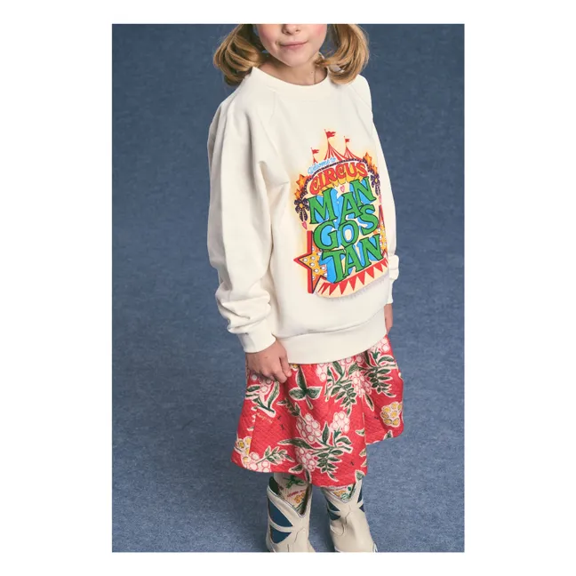 Circus organic cotton sweatshirt | White