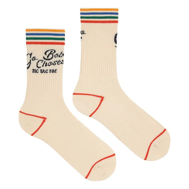 Chaussettes Go Bobo Coton Bio - Collection Femme | Blanc cassé