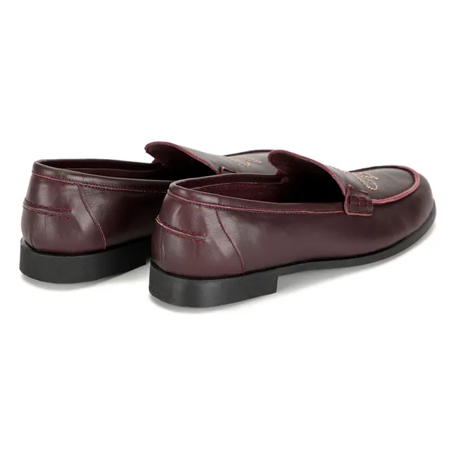Mocassins Brodés Cuir - Collection Femme | Marron