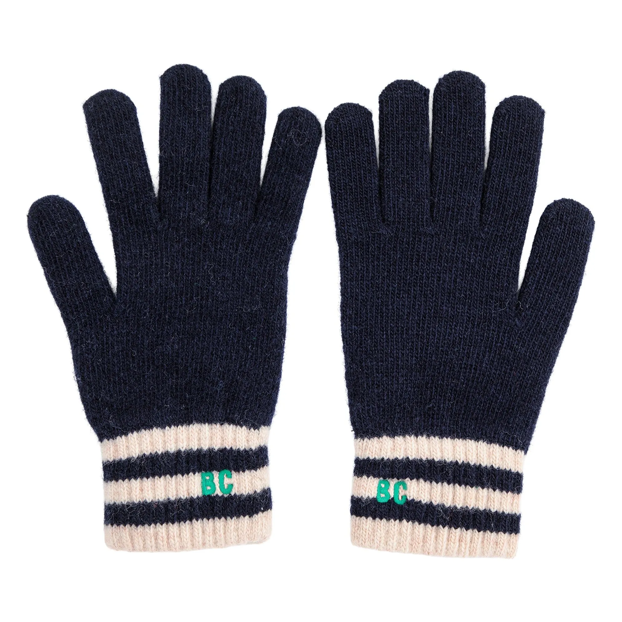 Bobo Choses Women's Navy Blue Mr Pencil Recycled Wool Gloves - Collection