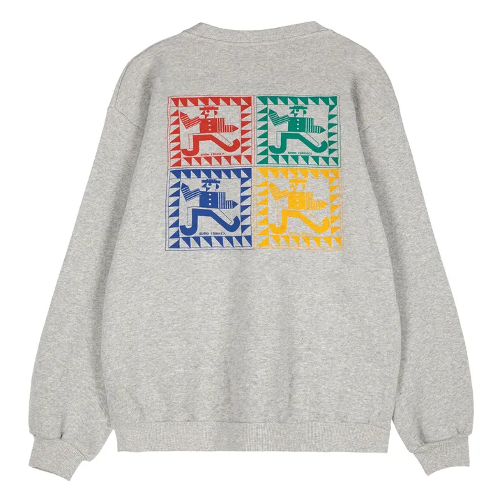 Sweat Mr Pencil Coton Bio - Collection Femme | Gris chiné clair- Image produit n°3