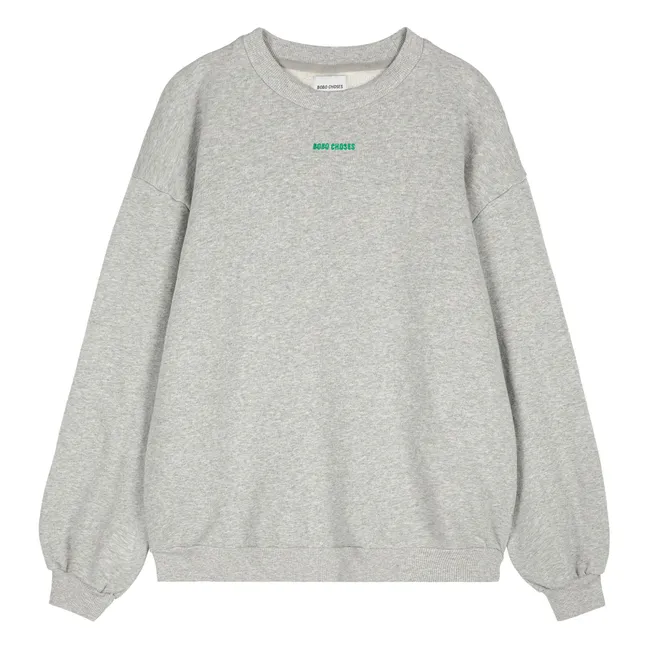 Sweat Mr Pencil Coton Bio - Collection Femme | Gris chiné clair