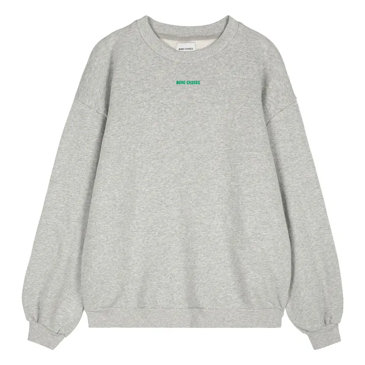 Sweat Mr Pencil Coton Bio - Collection Femme | Gris chiné clair- Image produit n°0