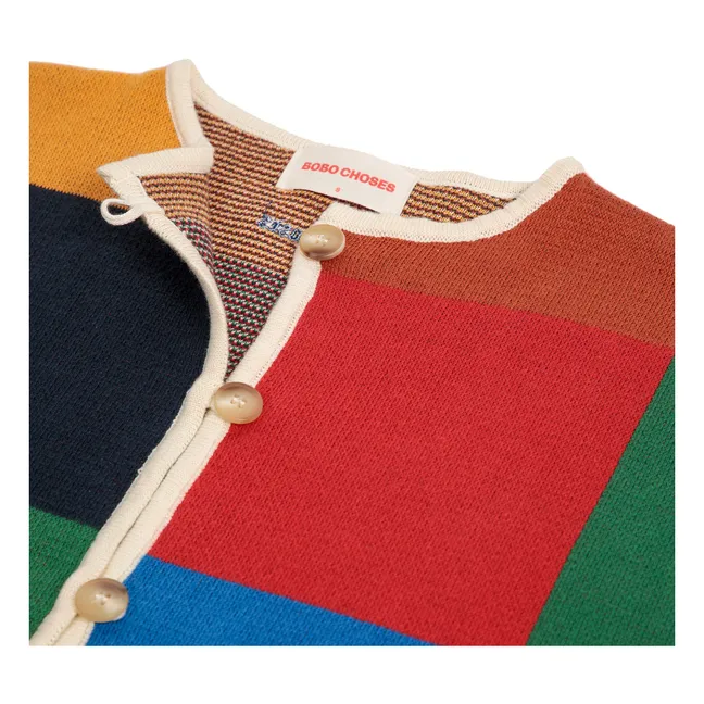 Cardigan Multicolore Coton Bio - Collection Femme | Ecru