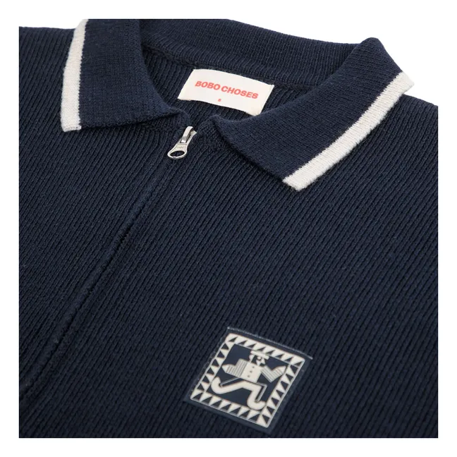 Mr Pencil Strickjacke mit Reißverschluss Recycelte Fasern - Damen-Kollektion | Navy