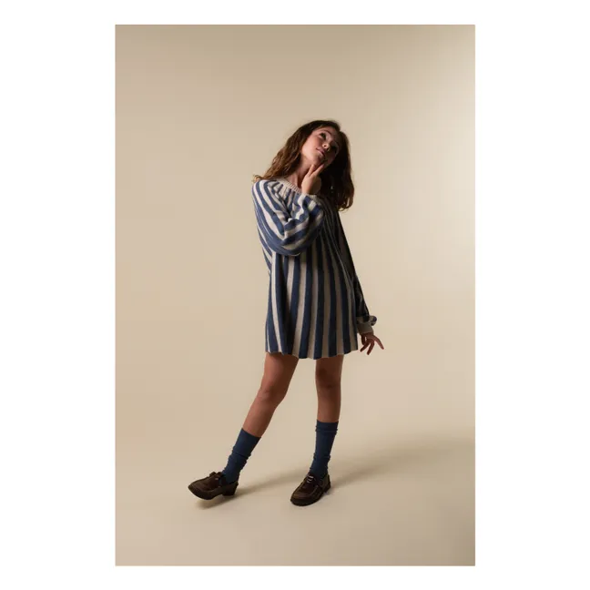 Vestido de rayas | Azul Gris