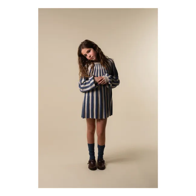Stripes Dress | Grey blue