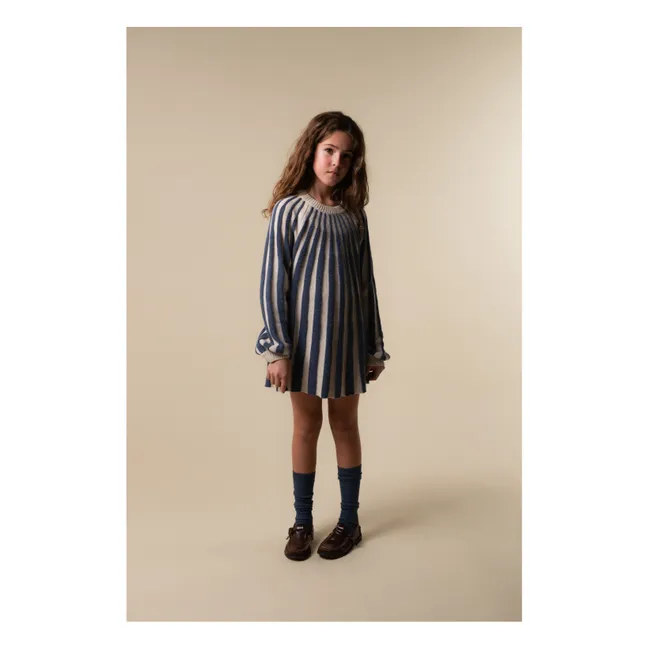 Vestido de rayas | Azul Gris