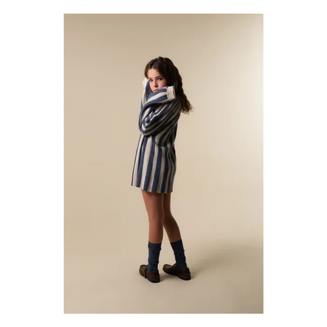 Vestido de rayas | Azul Gris