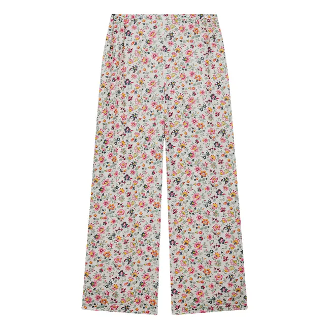 Louka Wild Flowers Organic Cotton Double Gauze Pyjamas - Women's Collection | Cream