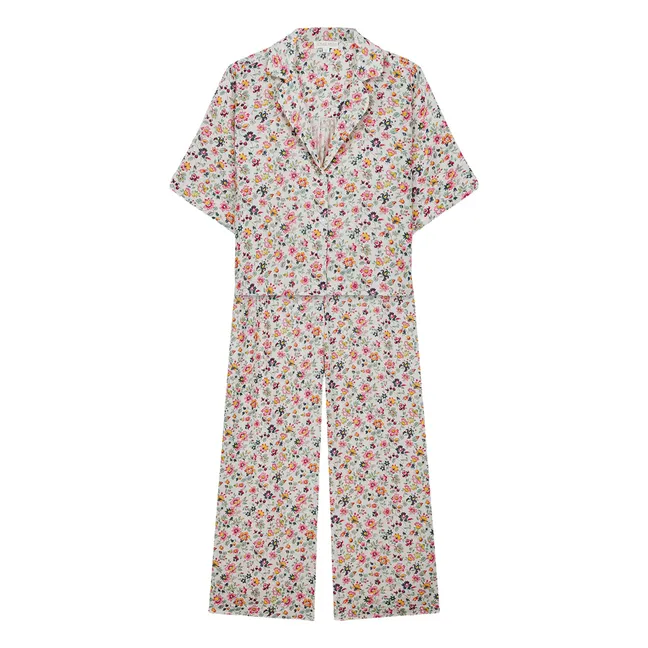 Louka Wild Flowers Organic Cotton Double Gauze Pyjamas - Women's Collection | Cream