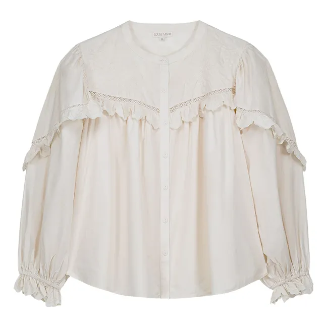 Blouse Noelianne Popeline de Coton Bio - Collection Femme | Crème