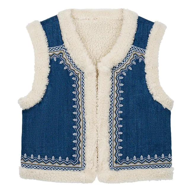 Veste Sans Manches Réversible Figara Denim - Collection Femme | Bleu