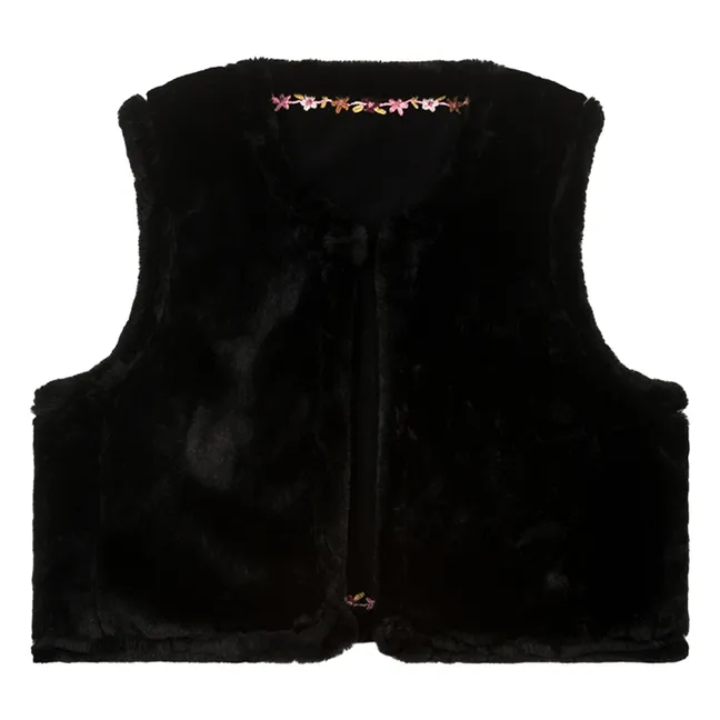 Chaqueta sin mangas reversible Renée Velours - Colección Mujer | Negro