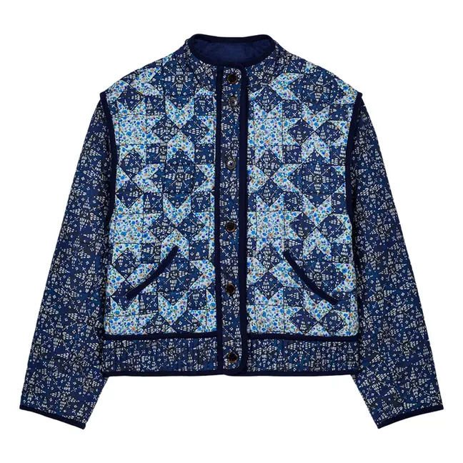 Veste Omotayo Midnight Star Patchwork Coton Bio - Collection Femme | Bleu