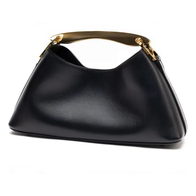 Tasche Mini Bumerang Leder | Schwarz