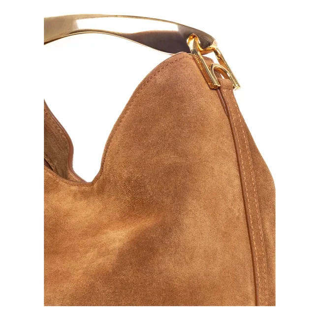 Sac Boomerang Suède | Cognac