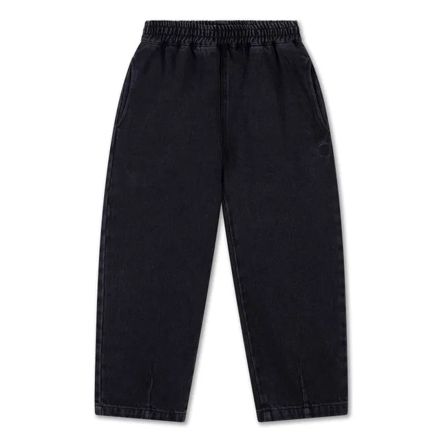 Pantalón con cintura elástica Algodón orgánico | Negro
