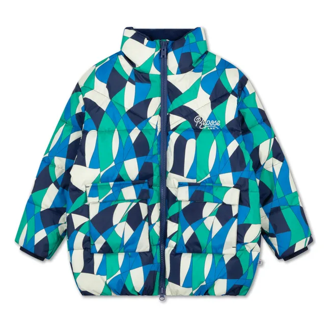 Chaqueta de plumón de fibra reciclada | Azul
