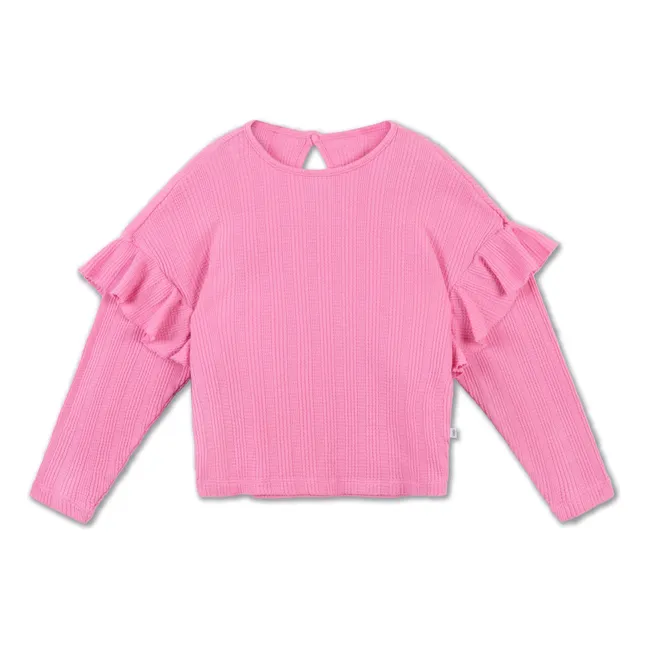 Camiseta con volantes Algodón orgánico | Rosa