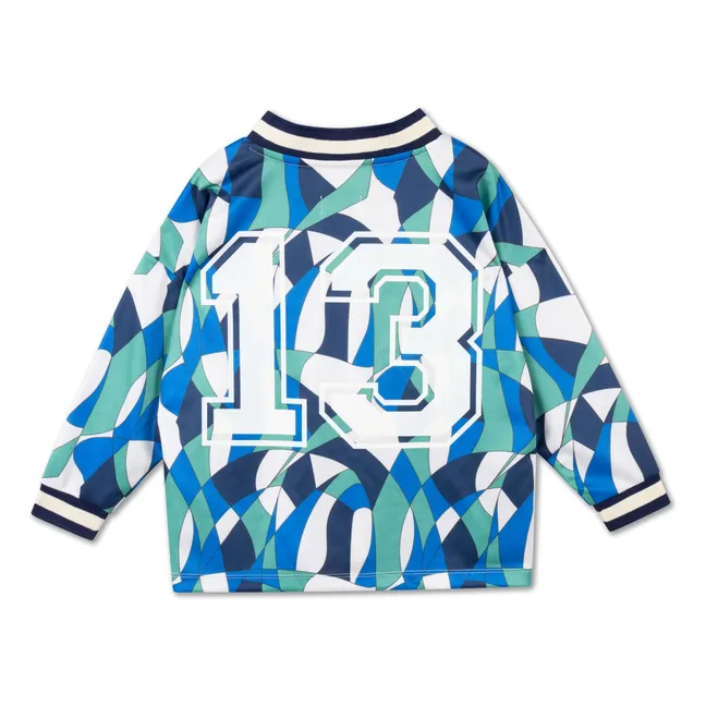 Camiseta con cuello de pico Fibras recicladas | Azul