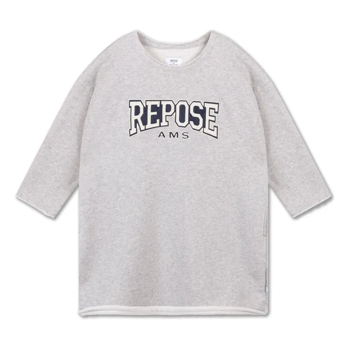 Acogedor vestido de algodón orgánico | Gris- Imagen del producto n°0