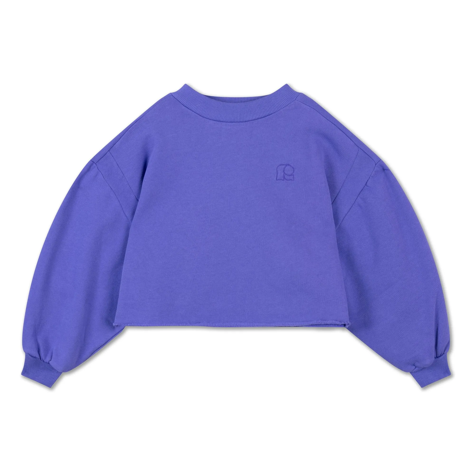 Repose Ams Blue Sweat Crop Top Organic Cotton