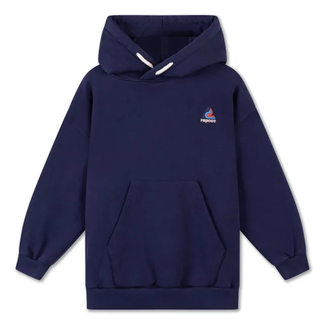 Sudadera de algodón ecológico | Azul Marino