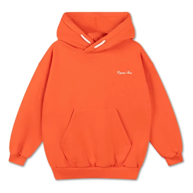 Sudadera con logotipo de algodón orgánico | Naranja