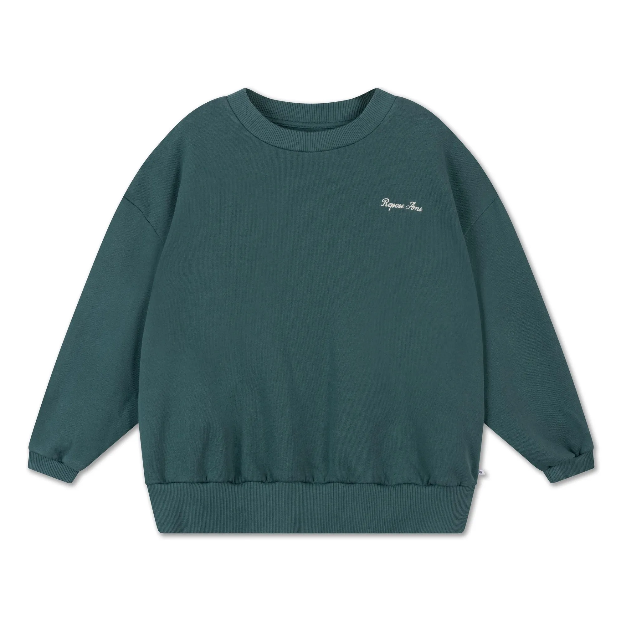 Repose Ams Green Cozydrop Logo Sweat Organic Cotton
