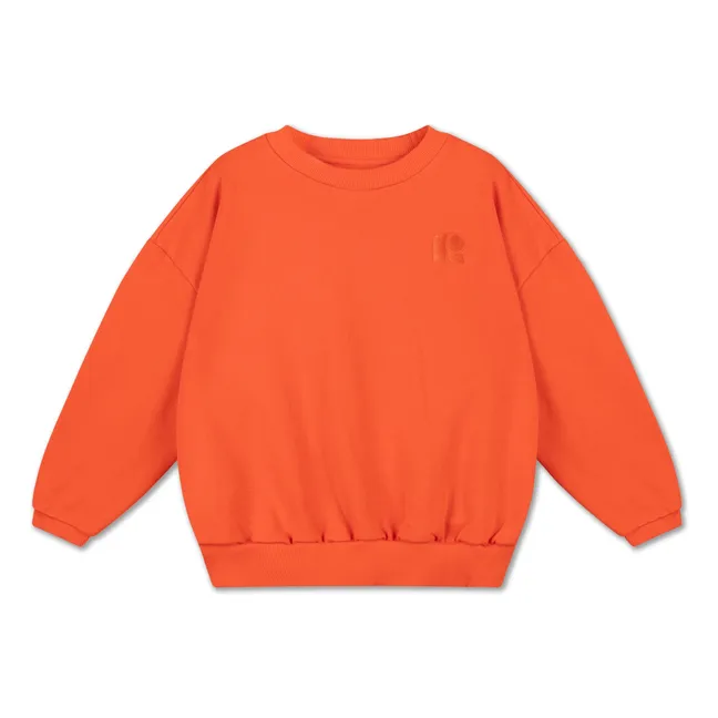 Sudadera de algodón orgánico Cozydrop | Naranja
