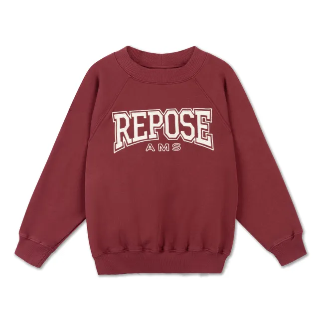 Sudadera raglán de algodón orgánico | Burdeos