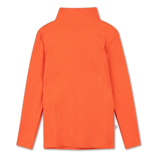 Pull Col Roulé Coton Bio | Orange