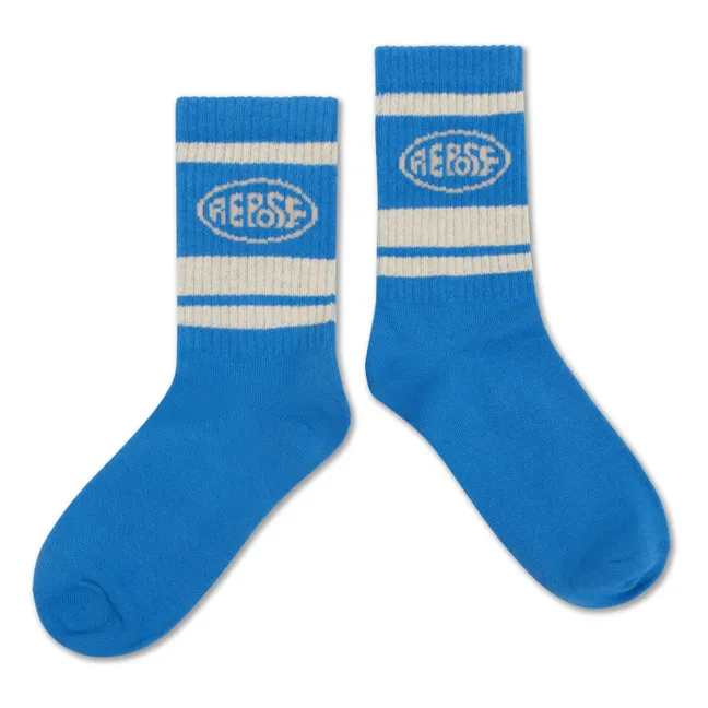 Lot de 5 Paires de Chaussettes Logo | Bleu