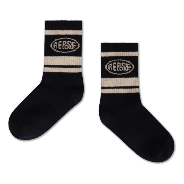 Lot de 5 Paires de Chaussettes Logo | Bleu