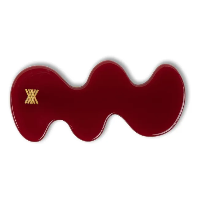 Wavy hair clip | Burgundy