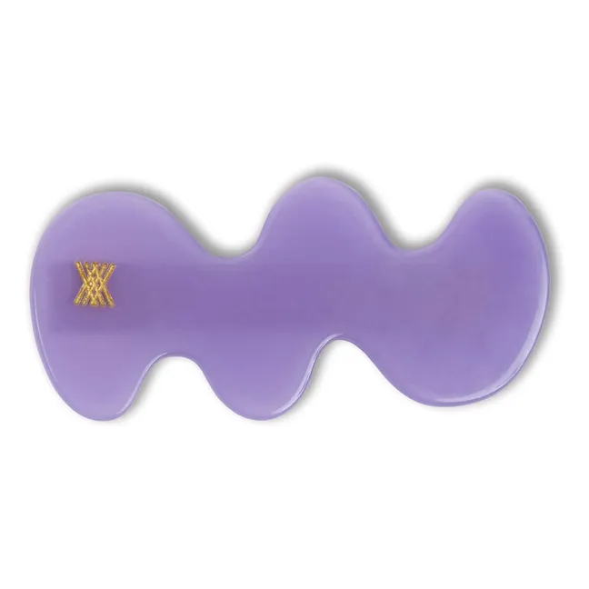 Gewellte Haarspange | Mauve