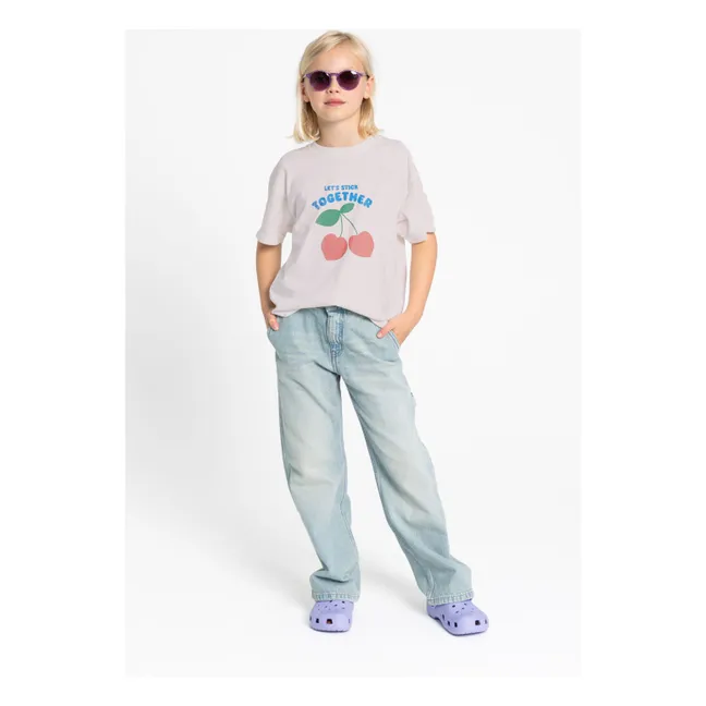 Camiseta Luna de algodón orgánico | Rosa Pálido