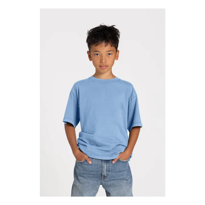 Camiseta Nils Algodón orgánico | Azul Gris- Imagen del producto n°1