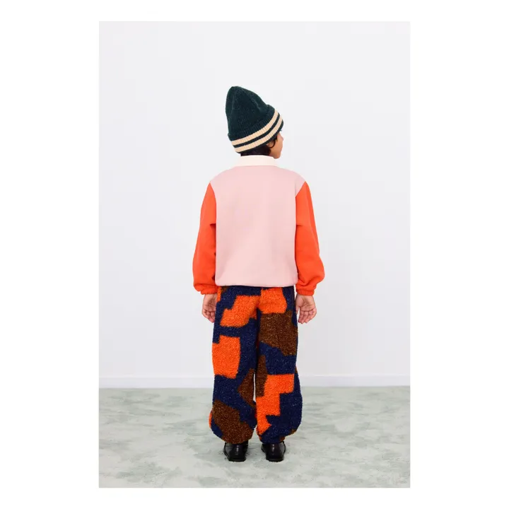 Jogger Façon Sherpa Abstrait | Bleu marine- Image produit n°2