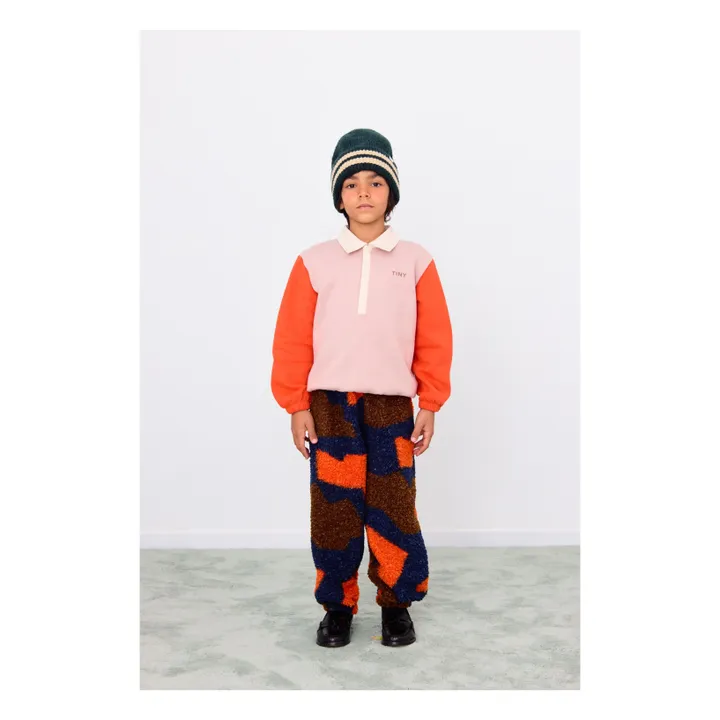 Jogger Façon Sherpa Abstrait | Bleu marine- Image produit n°1