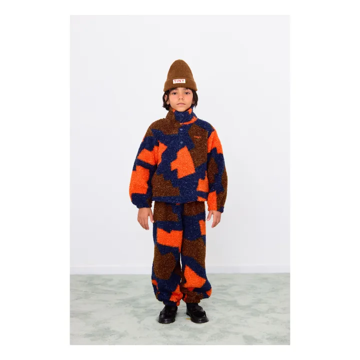 Jogger Façon Sherpa Abstrait | Bleu marine- Image produit n°0