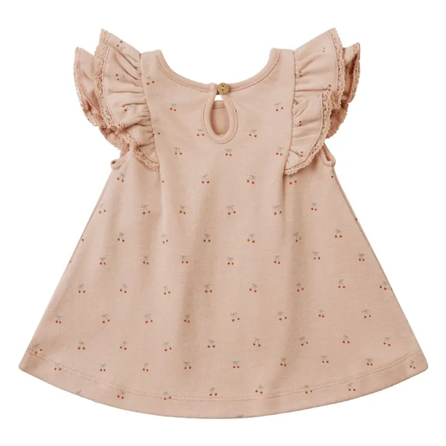 Cherry dress | Powder pink