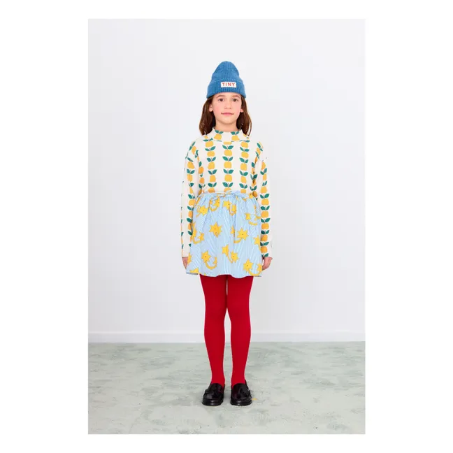 Organic cotton apple ribbed turtleneck | Cream