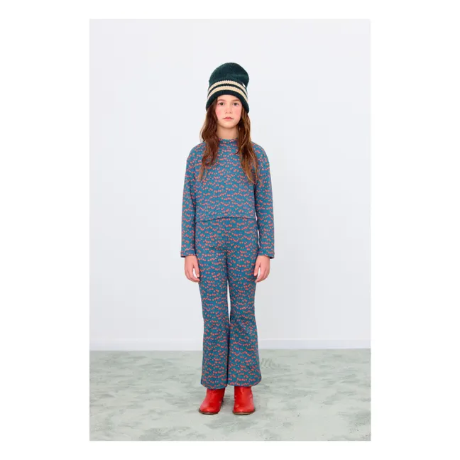 Col Roulé Crop Côtelé Pommes Coton Bio | Bleu marine