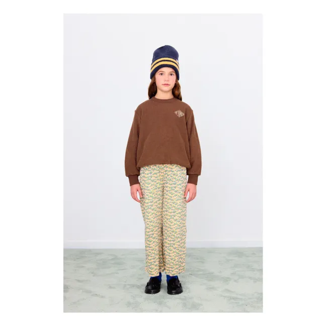 Pantalon Côtelé Pommes Coton Bio | Jaune