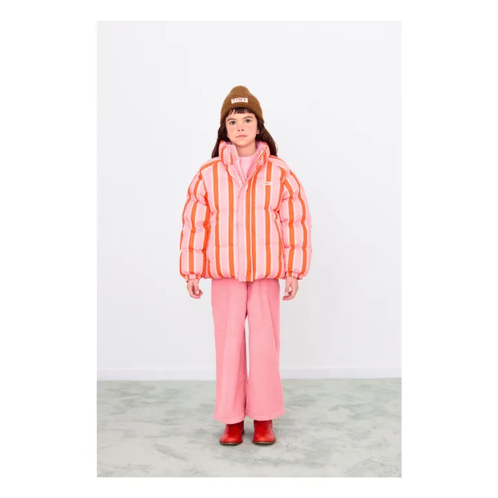 Doudoune Retro Rayée | Rose- Image produit n°1