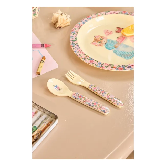 Posate in melamina - Rice x Nathalie Lété | Rosa